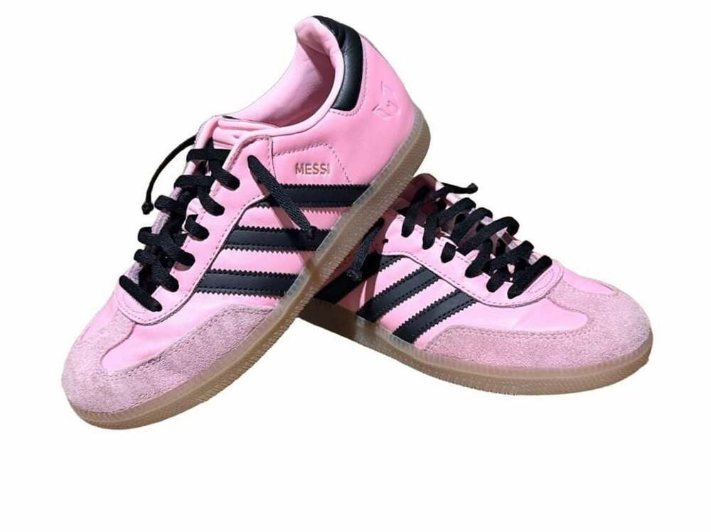 Adidas Samba Lionel Messi Pink Black Gum Sneakers Big Kids Size 4